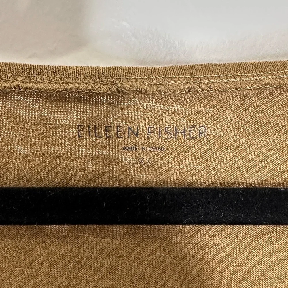 Eileen Fisher Earthy Brown  Organic Linen Tank Top - Picture 5 of 12